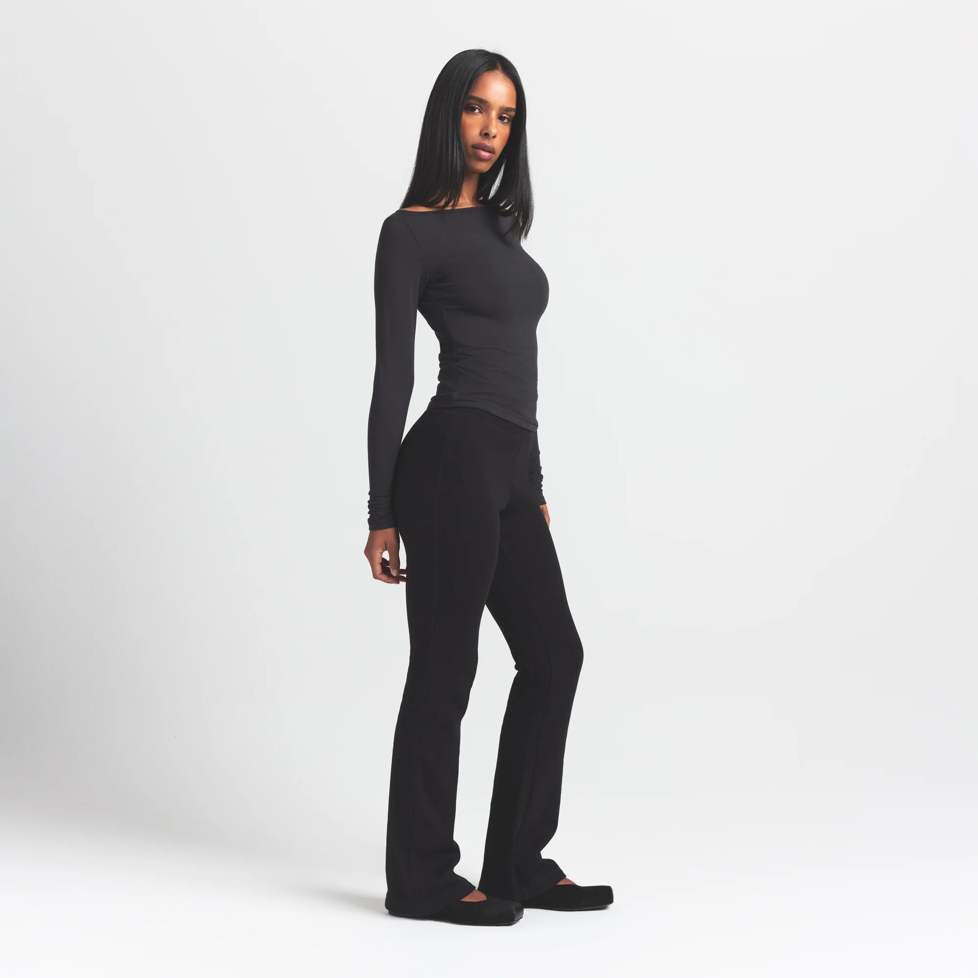 COTTON FLEECE SLIM PANT | ONYX