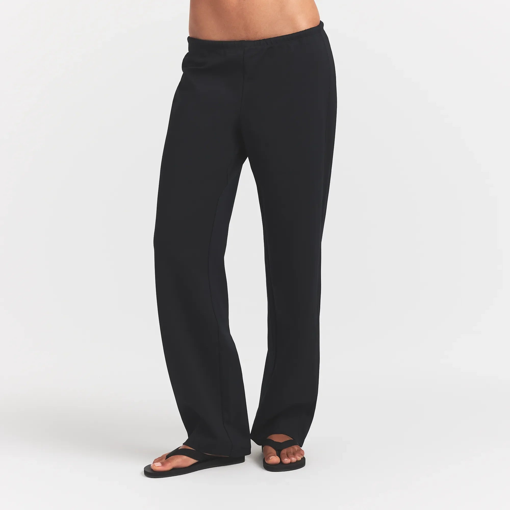 HEAVYWEIGHT CREPE STRAIGHT LEG PANT | OBSIDIAN