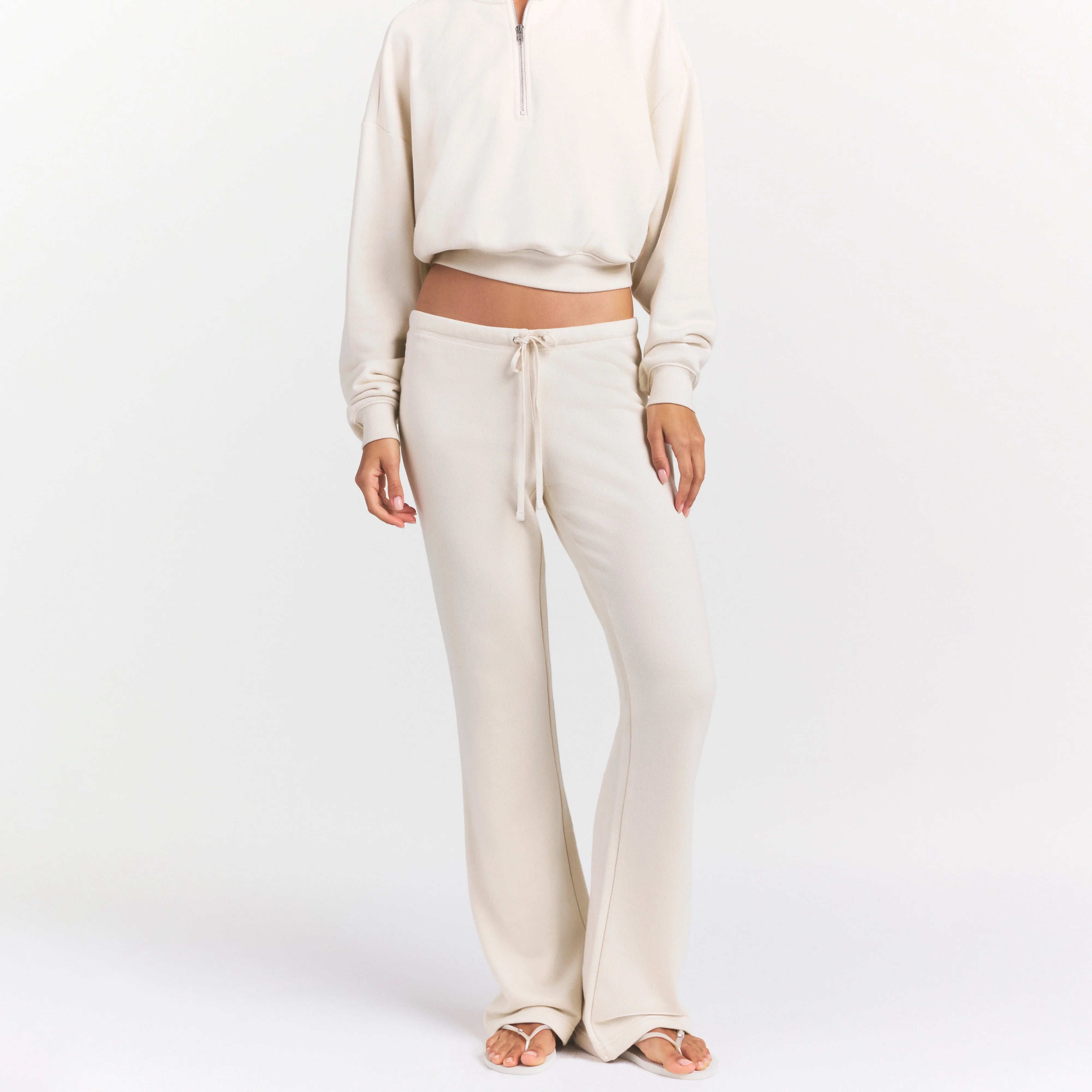 DRAPEY FRENCH TERRY STRAIGHT LEG PANT | BUFF