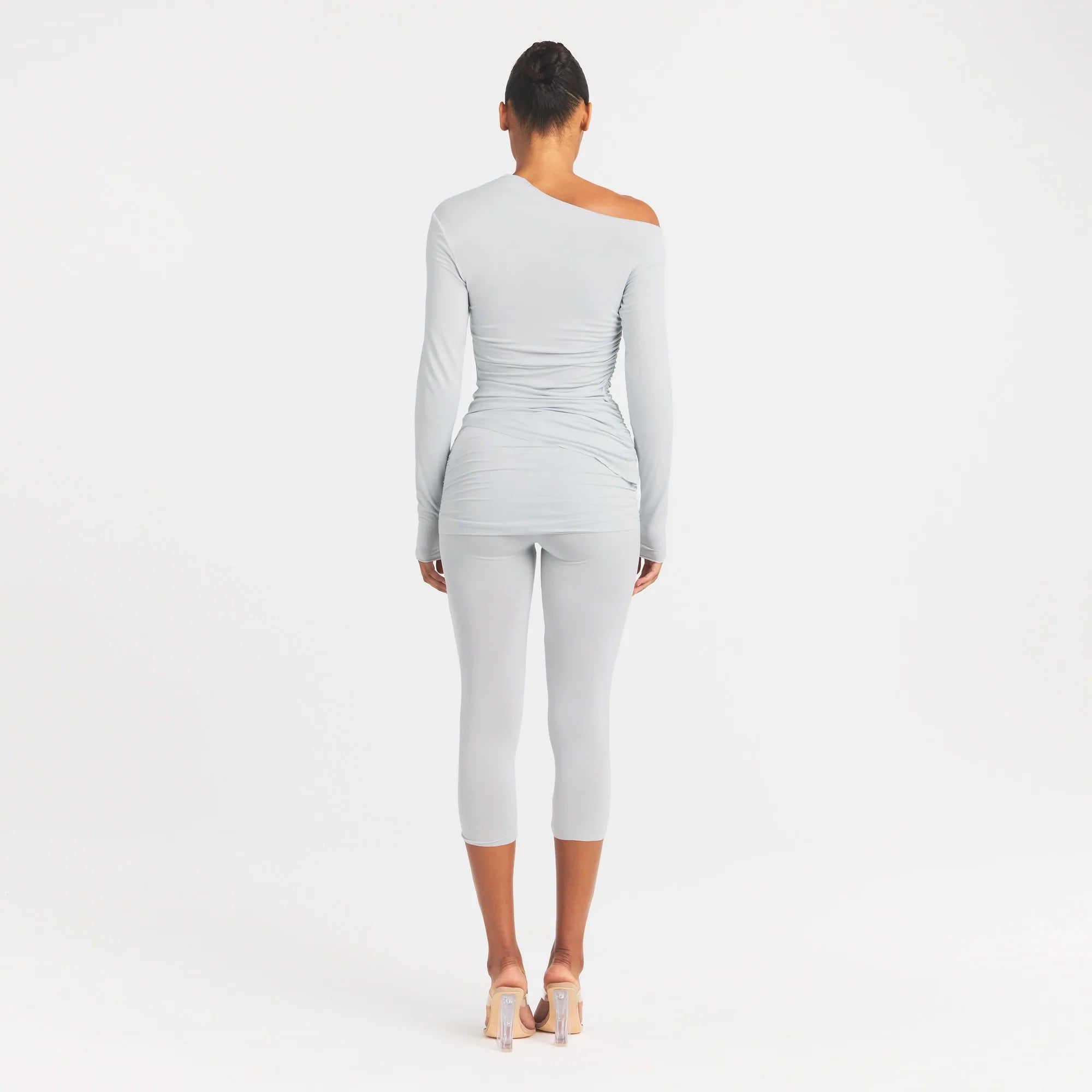CUPRO JERSEY WRAP CAPRI | PEARL