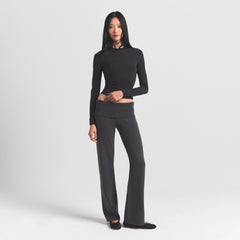 SWEATER KNITS FOLDOVER PANT | ASH