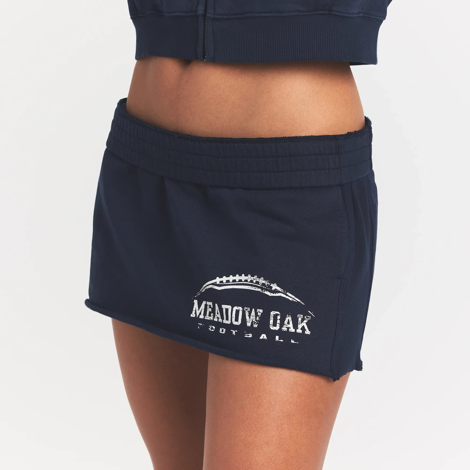 BOYFRIEND FLEECE MINI SKIRT | NAVY MEADOW OAK