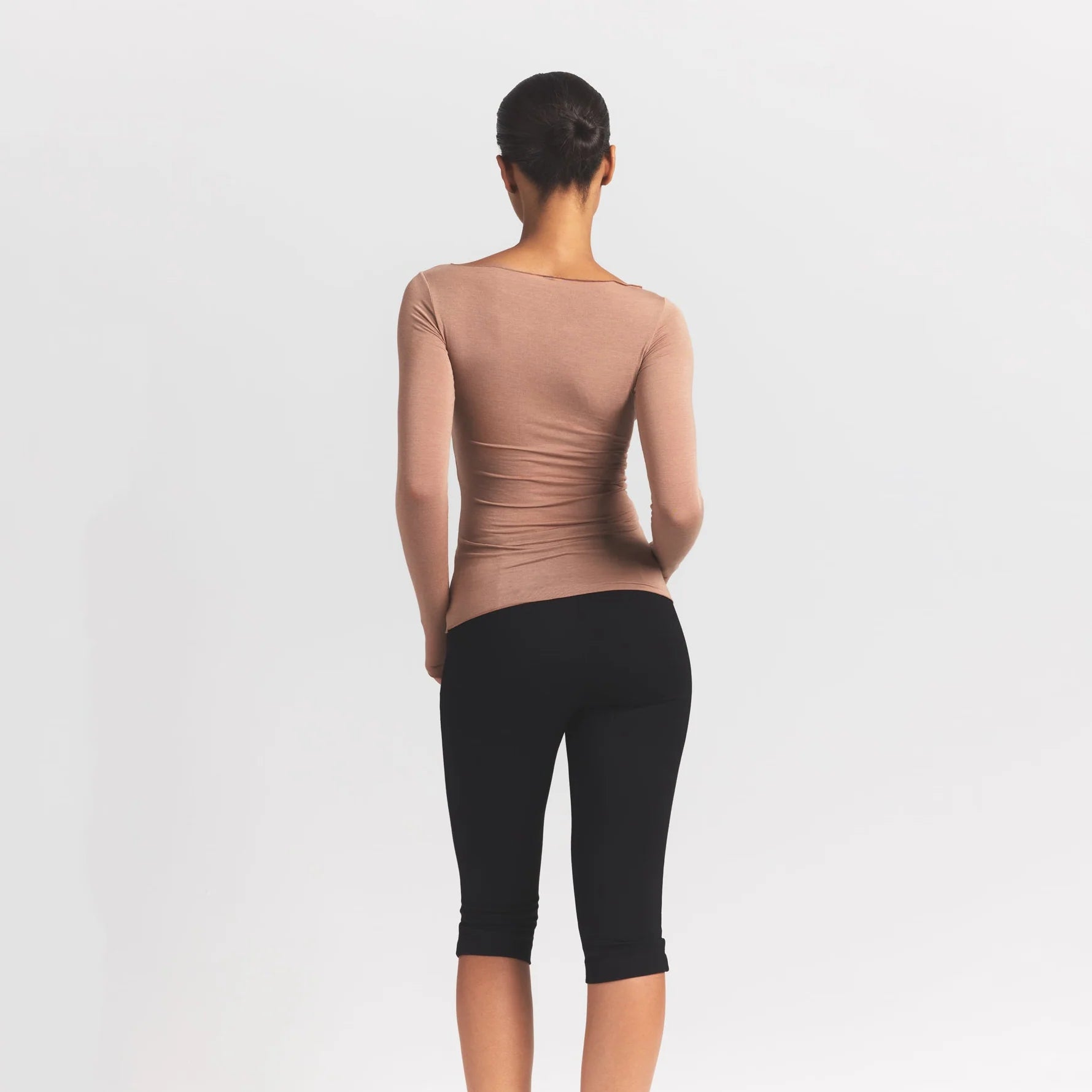 SHEER MODAL LONG SLEEVE BOATNECK TOP | SIENNA