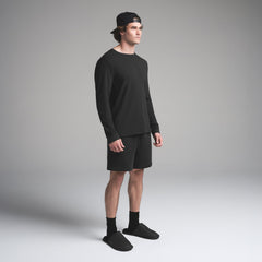 SKIMS COTTON MENS CLASSIC LONG SLEEVE T-SHIRT | ONYX