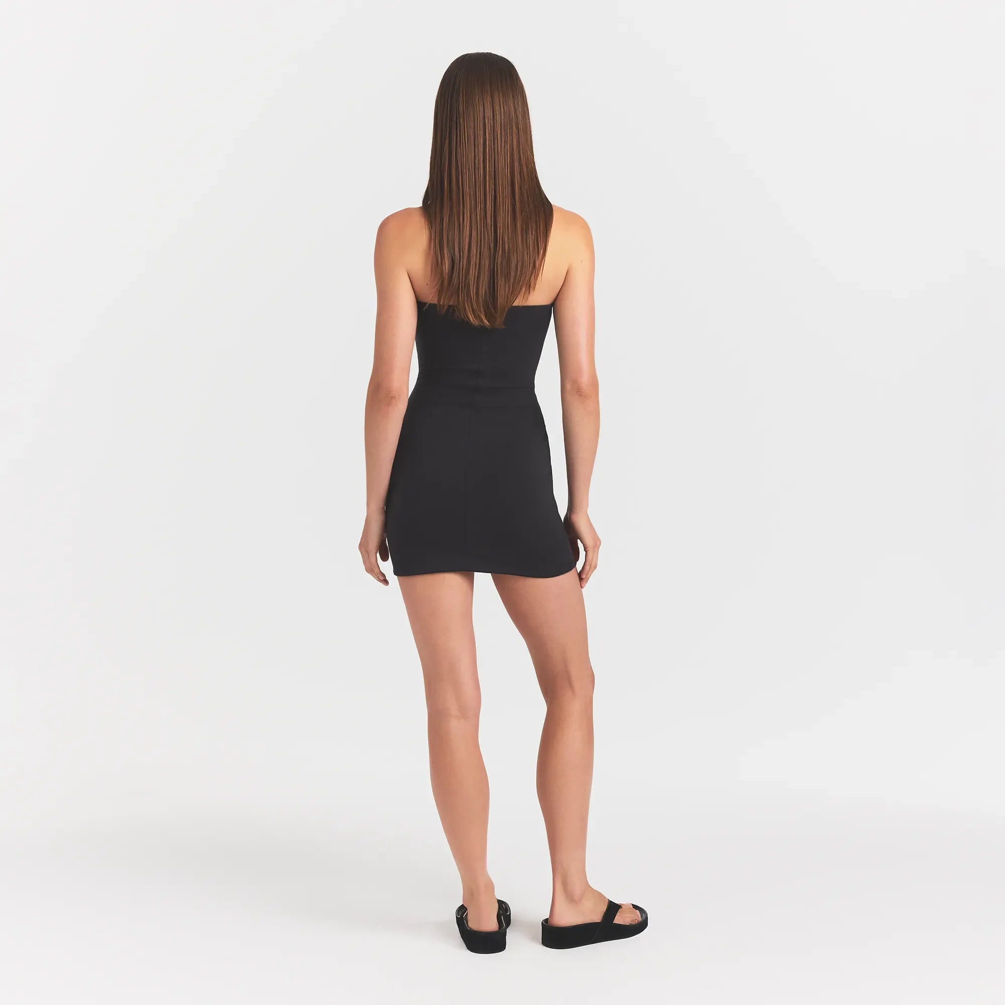 COTTON JERSEY MINI TUBE DRESS | SOOT