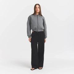 NEOPRENE OUTERWEAR REVERSIBLE BOMBER JACKET | DARK HEATHER GREY