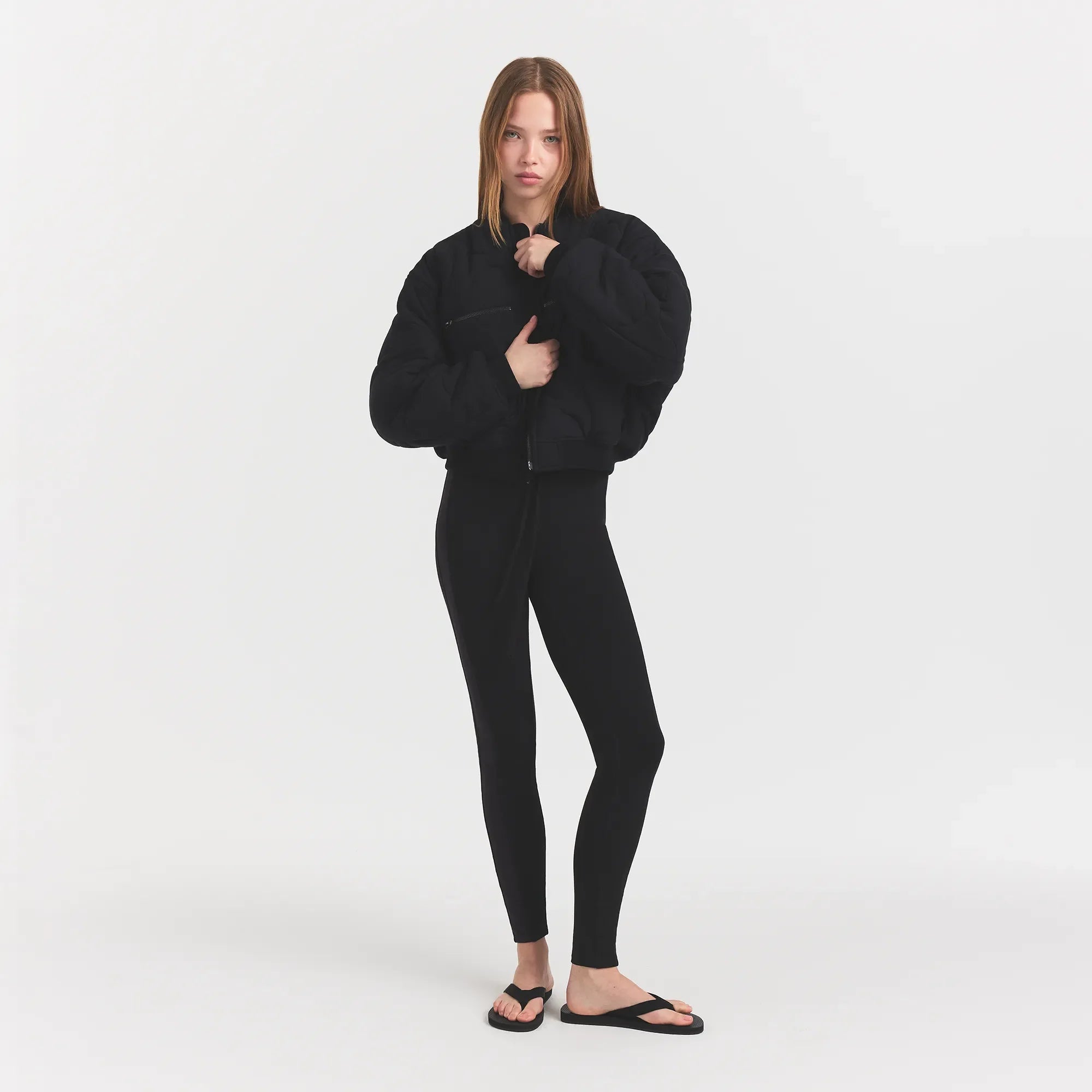 NEOPRENE OUTERWEAR REVERSIBLE BOMBER JACKET | OBSIDIAN