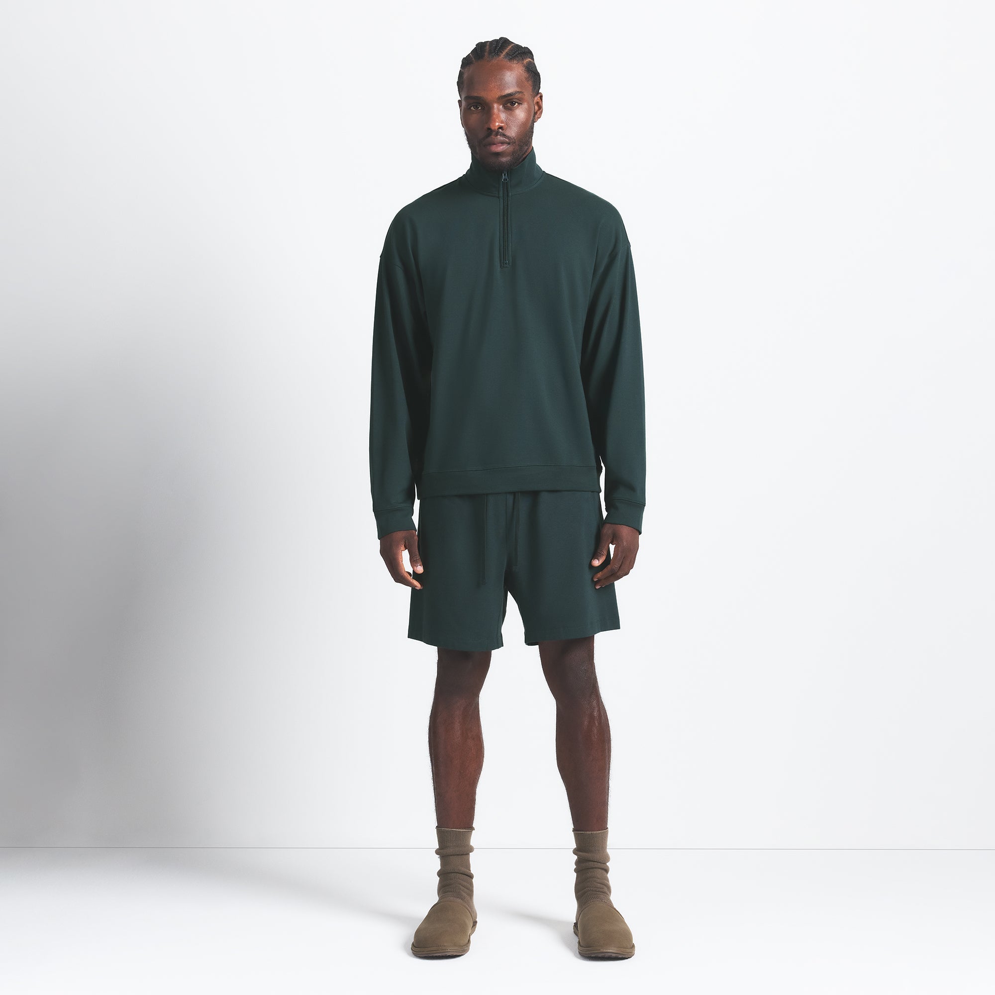 JERSEY LOUNGE MENS RELAXED QUARTER ZIP PULLOVER | TINT