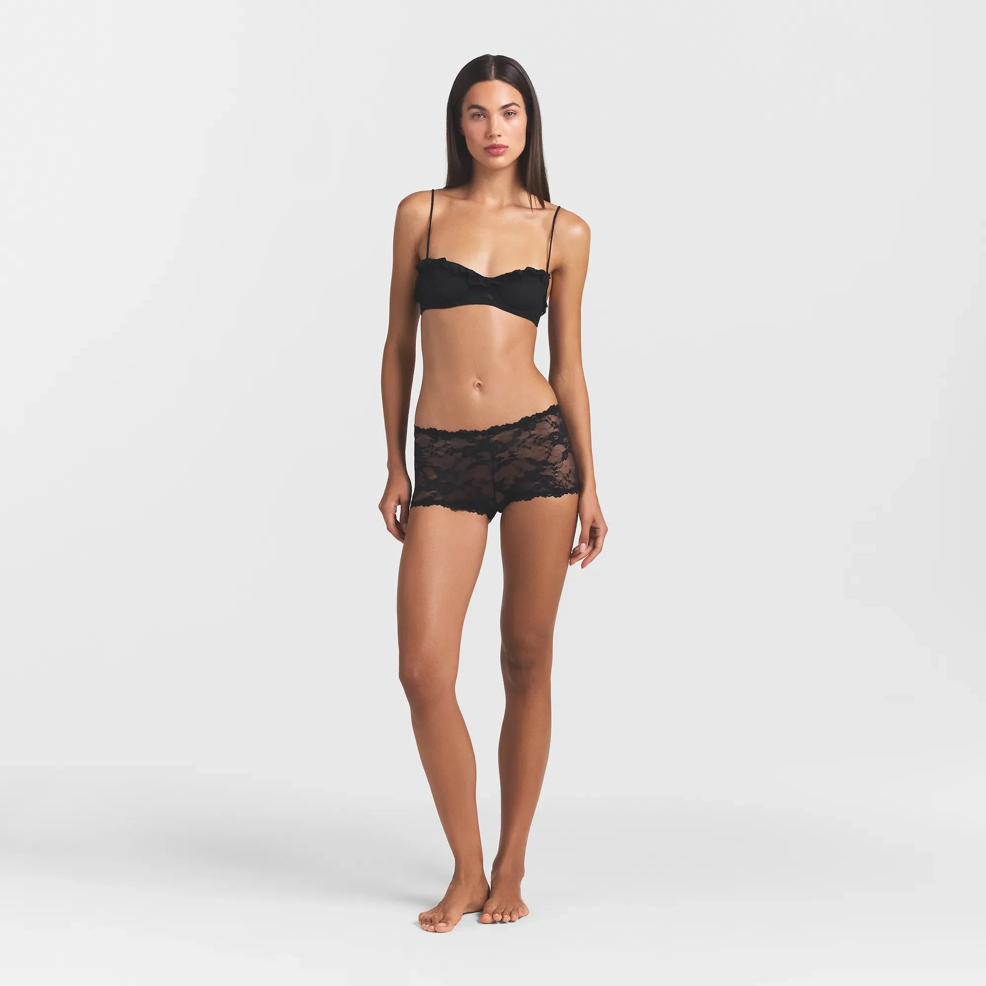 STRETCH LACE BOY SHORT | SOOT