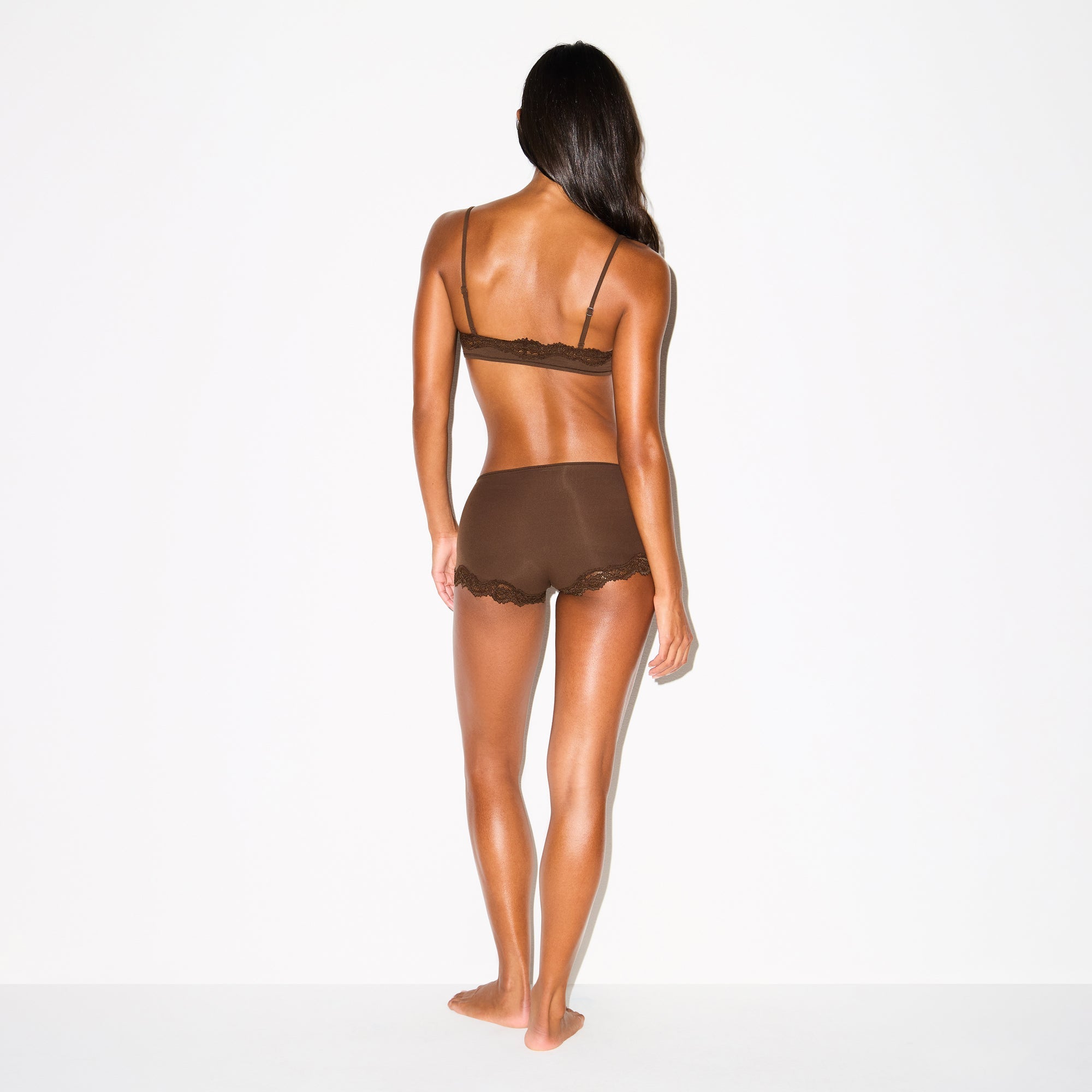 FITS EVERYBODY LACE BOY SHORT | ESPRESSO