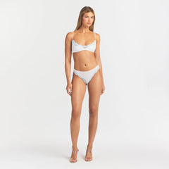 FITS EVERYBODY LACE TANGA | SLATE PIN DOT PRINT