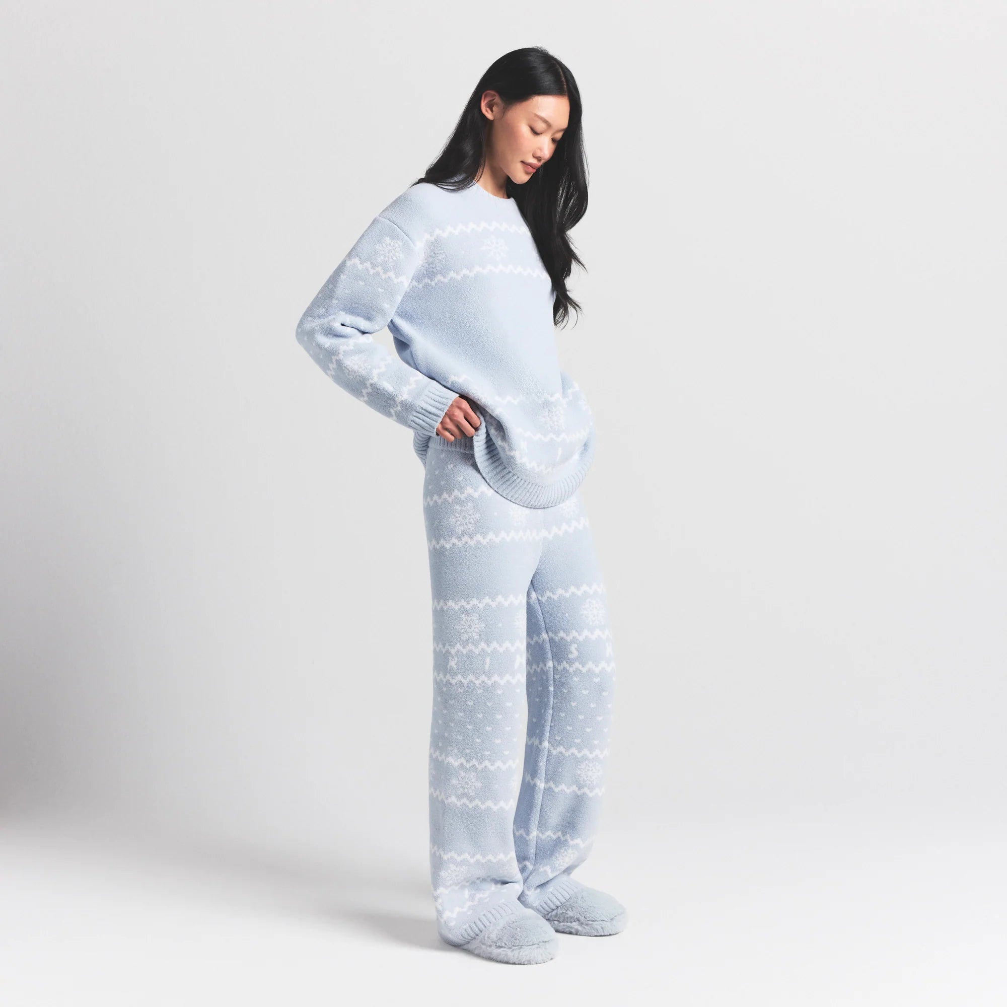 COZY LIGHT PANT | ZEN BLUE HEART FAIR ISLE