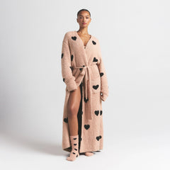 COZY KNIT UNISEX ROBE | MICA SPACED HEARTS