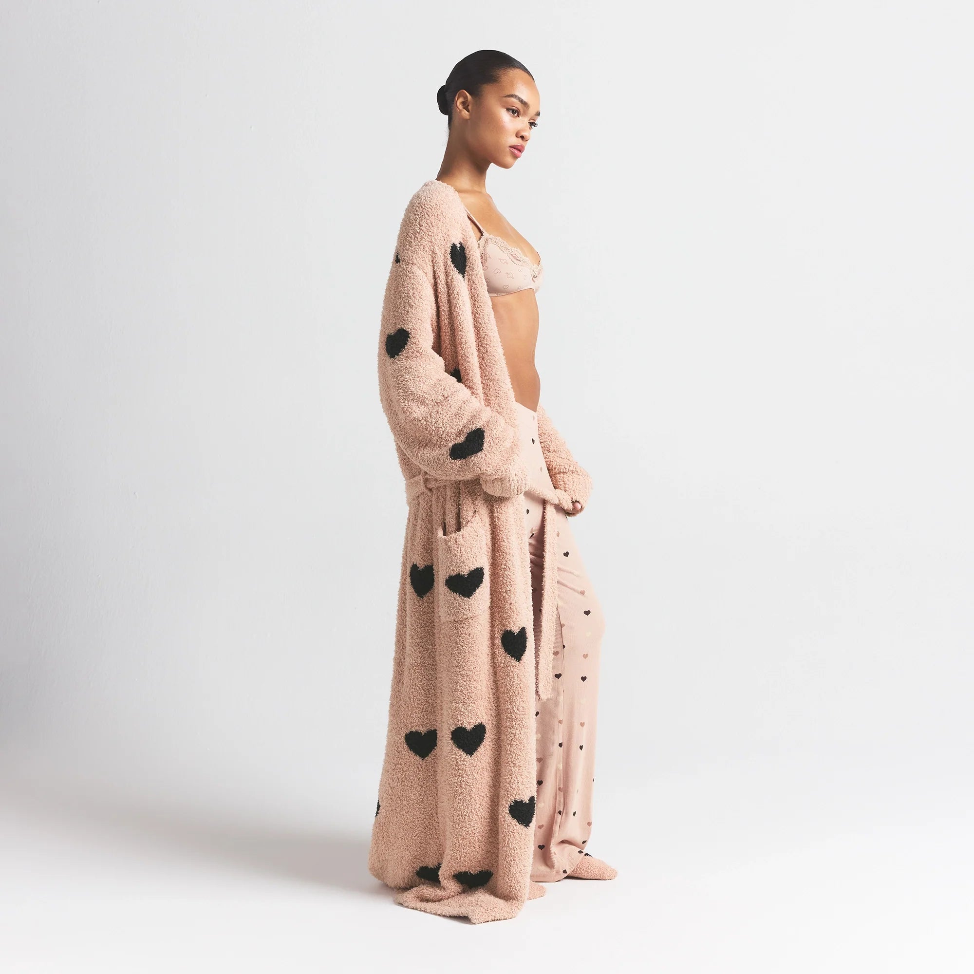COZY KNIT UNISEX ROBE | MICA SPACED HEARTS