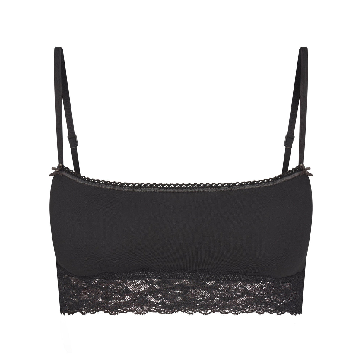 LIGHTWEIGHT COTTON STRAIGHT NECK BRALETTE | SOOT TONAL
