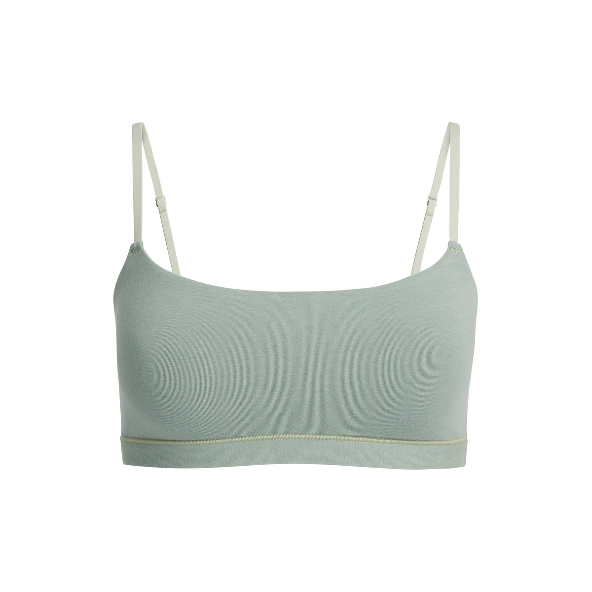 COTTON JERSEY SCOOP BRALETTE | MINERAL