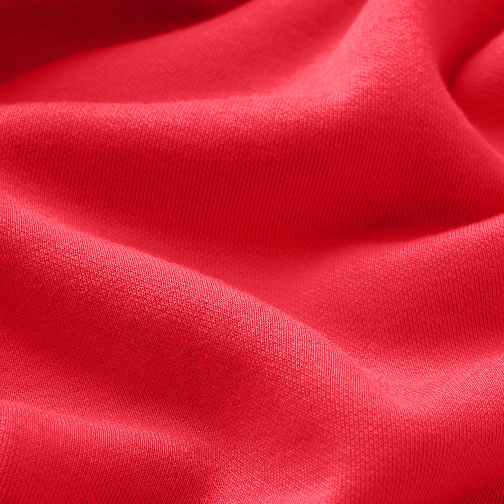 COTTON FLEECE SHRUNKEN CARDIGAN | WASHED RED
