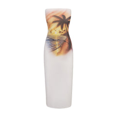 SWIM COVER-UPS COTTON TUBE DRESS | AIRBRUSH BEACH SCENE