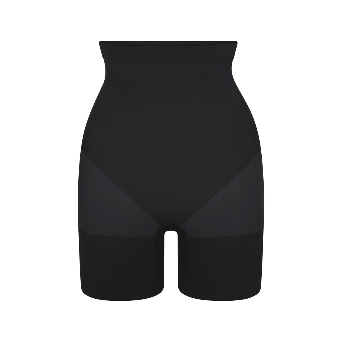 SHEER SEAMLESS HIGH-WAISTED MID THIGH SHORT | ONYX