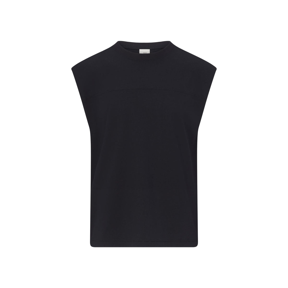 HEAVYWEIGHT COTTON MENS CROPPED MUSCLE TANK | OBSIDIAN