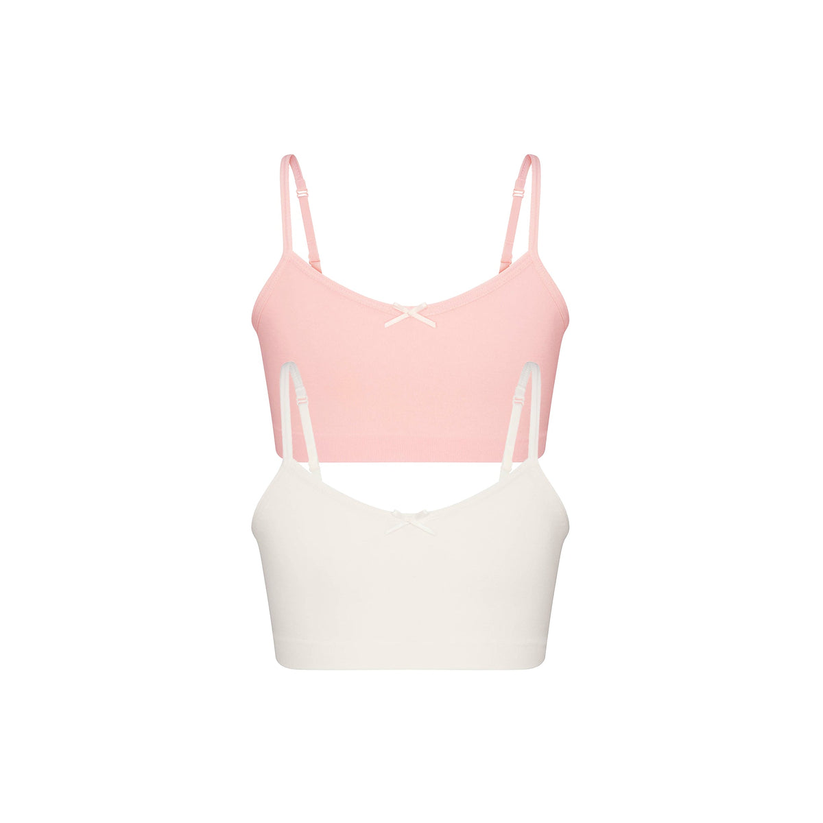 COTTON SEAMLESS JUNIORS BRALETTE 2-PACK | MARBLE AND BALLET