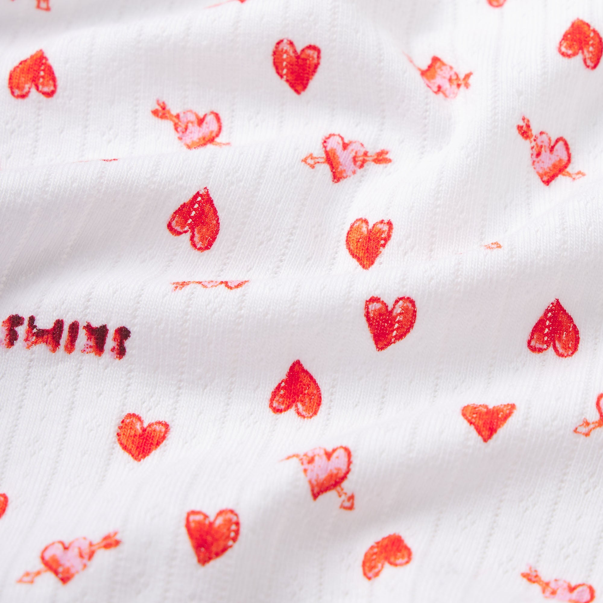 LIGHTWEIGHT COTTON POINTELLE SCOOP BRALETTE | SNOW ARROWED HEARTS