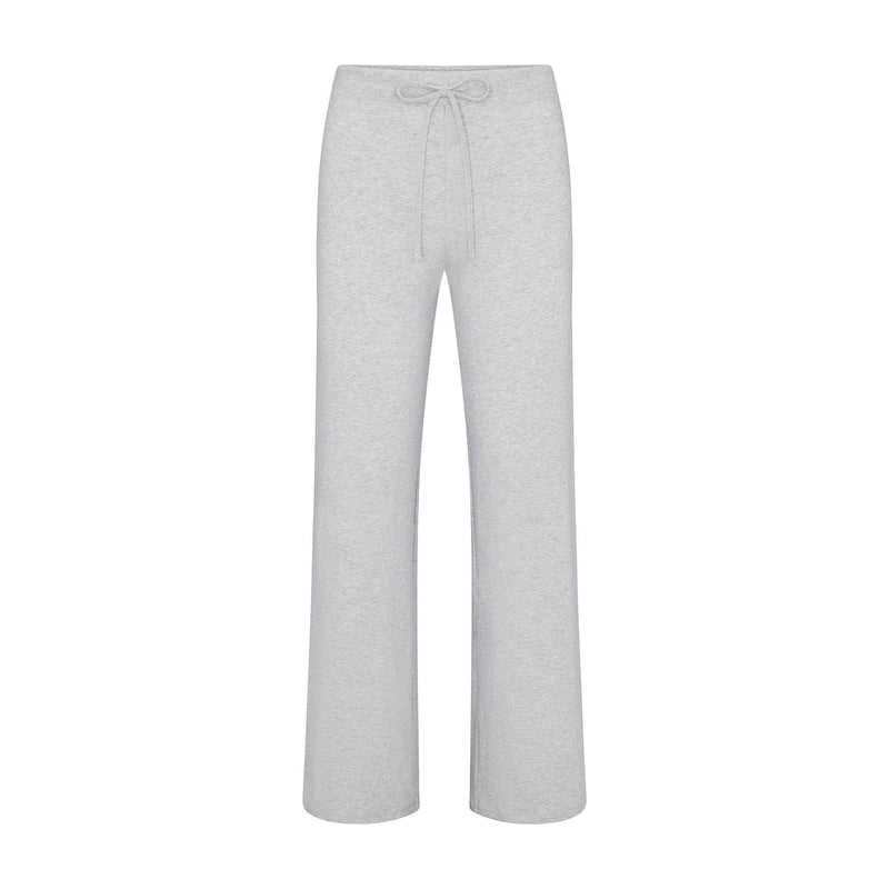 COTTON JERSEY STRAIGHT LEG PANT | LIGHT HEATHER GREY