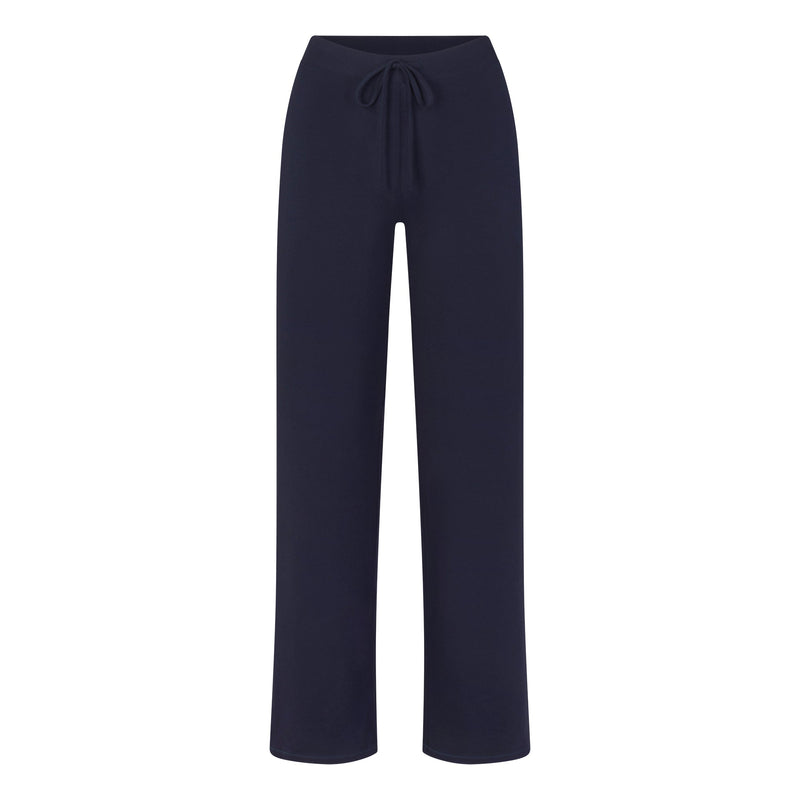 COTTON JERSEY STRAIGHT LEG PANT | NAVY