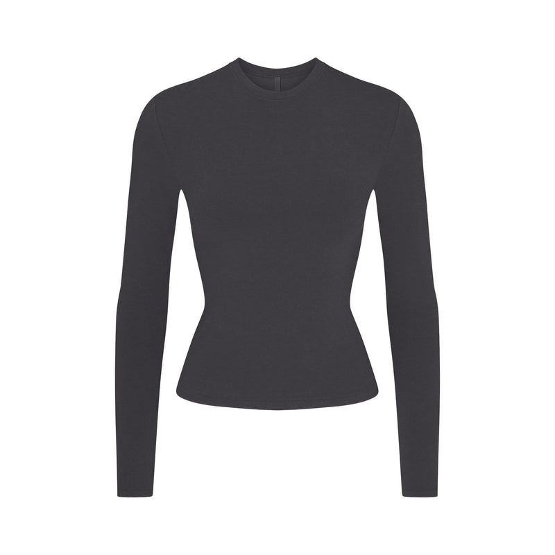 COTTON JERSEY LONG SLEEVE T-SHIRT | SOOT