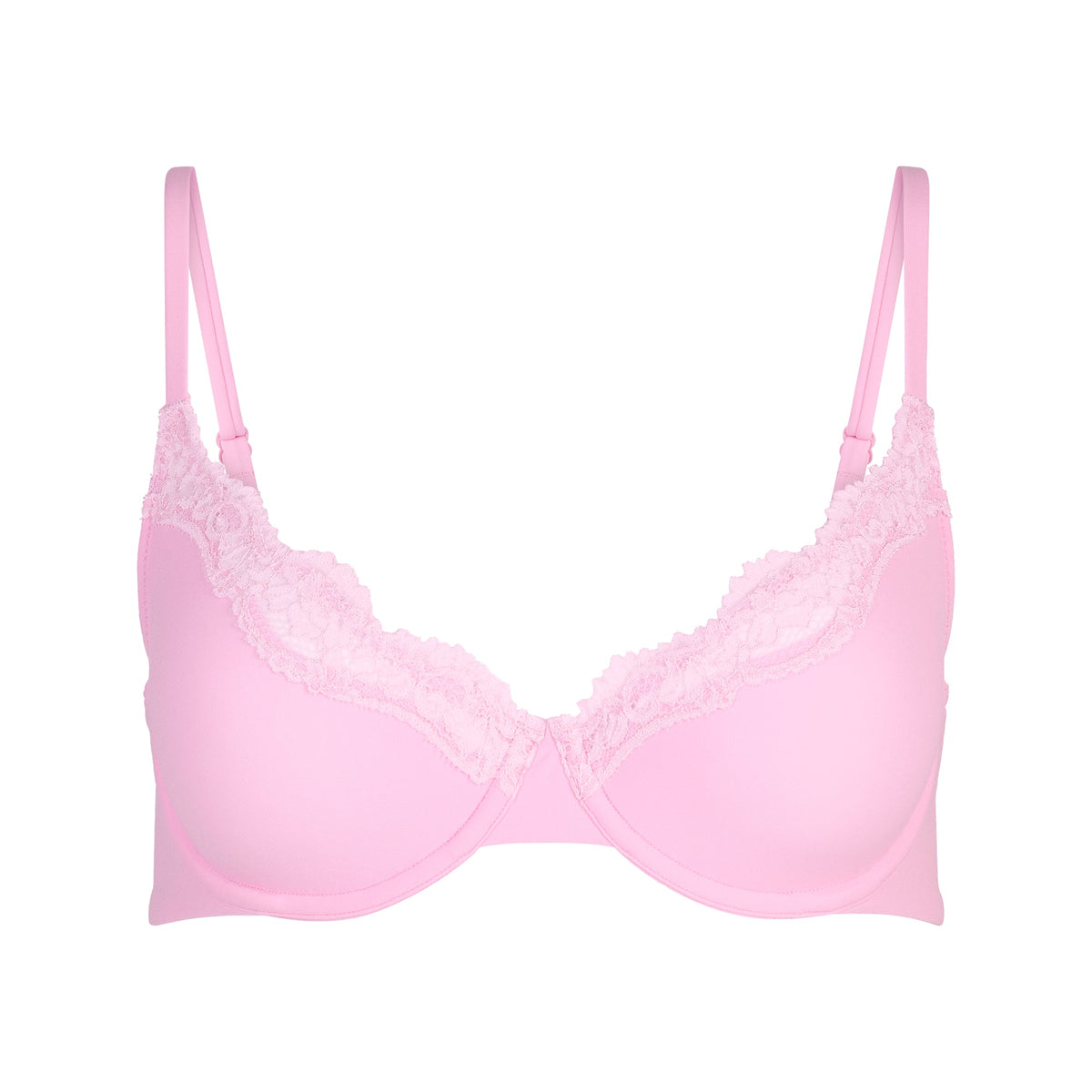 FITS EVERYBODY LACE UNLINED SCOOP BRA | BUBBLE GUM TONAL