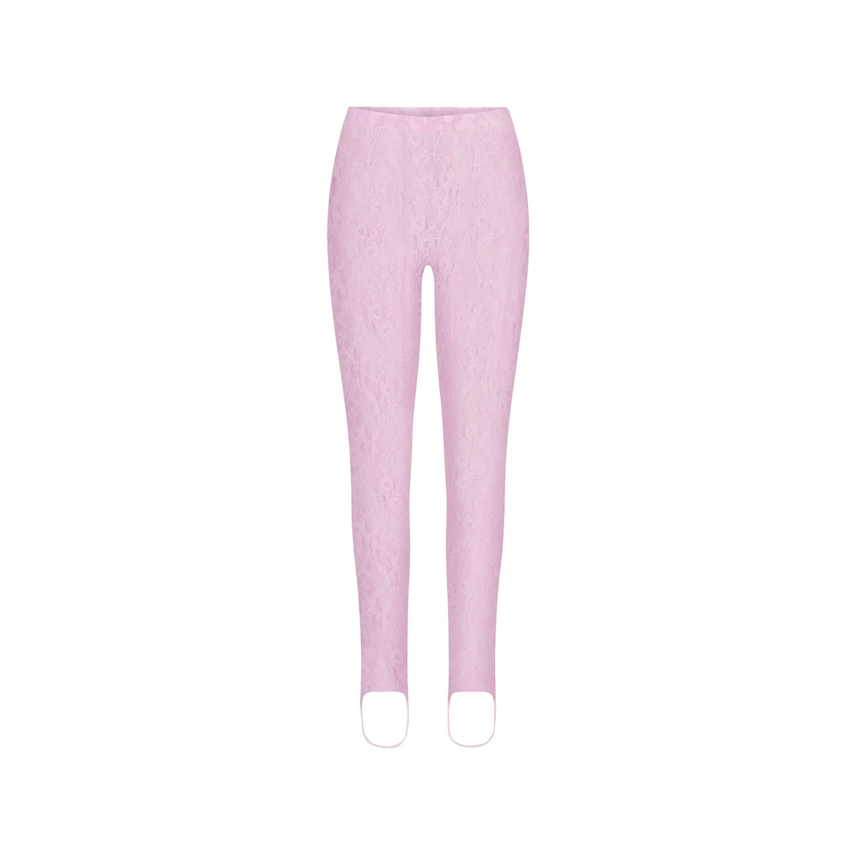 STRETCH LACE STIRRUP LEGGING | BABY PINK