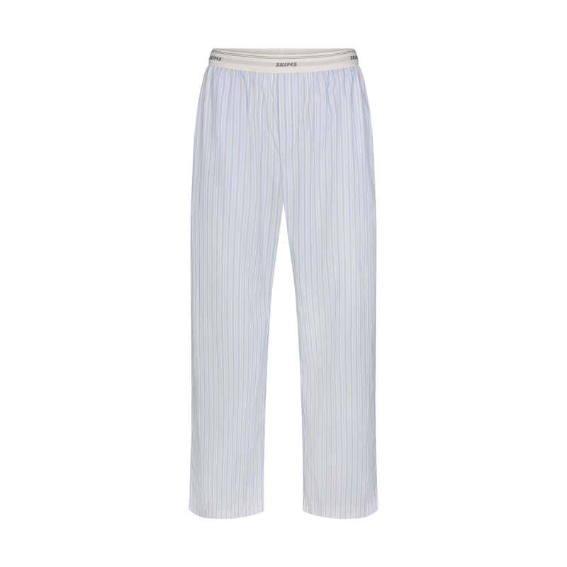 COTTON POPLIN MENS LOGO BAND SLEEP PANT | PLATINUM DOUBLE STRIPE