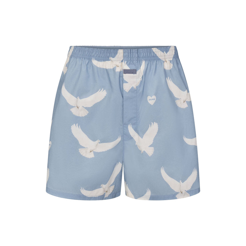 COTTON POPLIN MENS BOXER | AERO TEXTURED DOVE PRINT