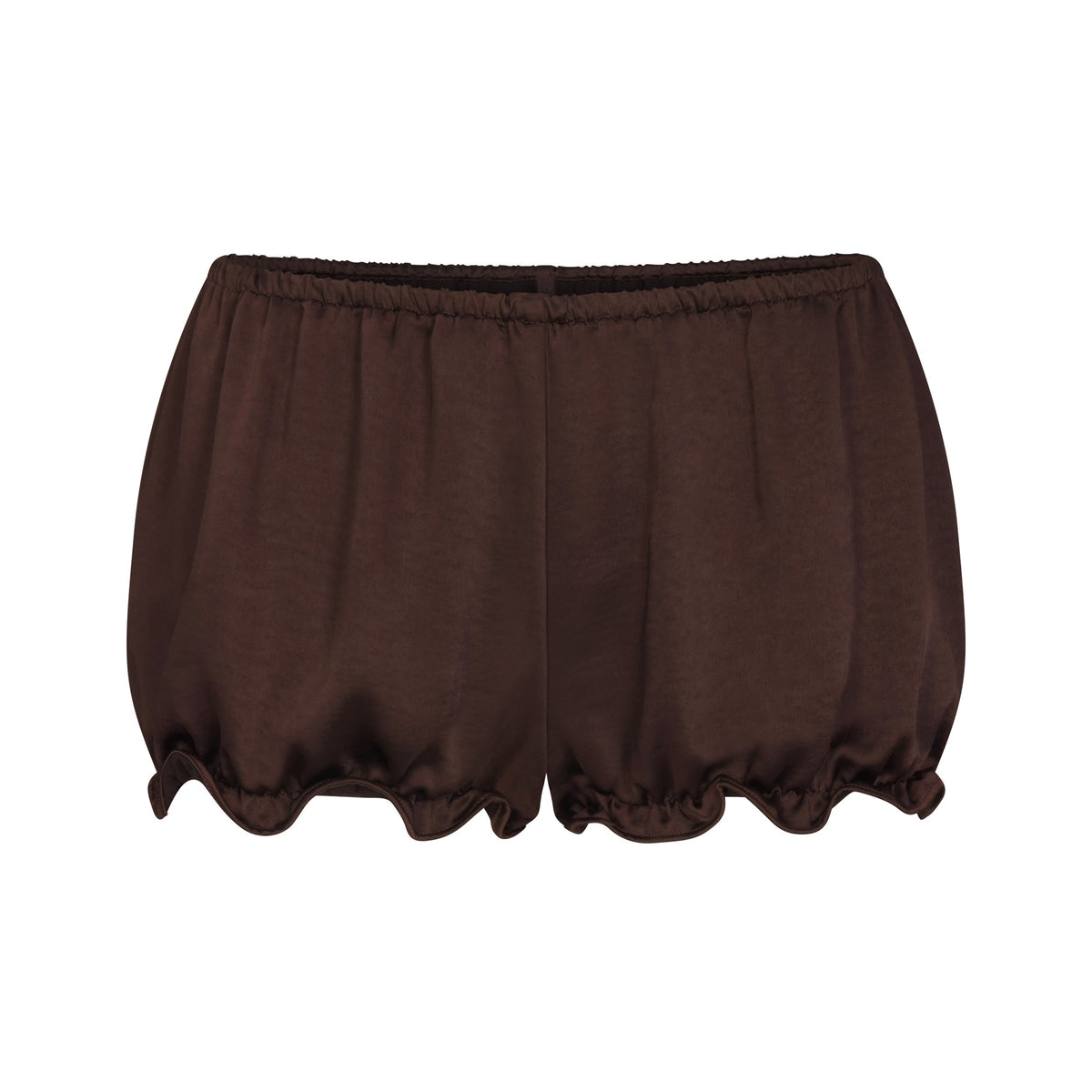 LIGHTWEIGHT SATIN BLOOMER SHORT | ESPRESSO