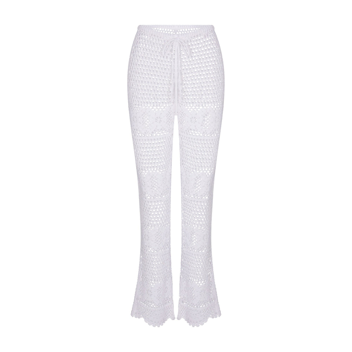 SWIM COVER-UPS CROCHET FLARE PANT | SNOW