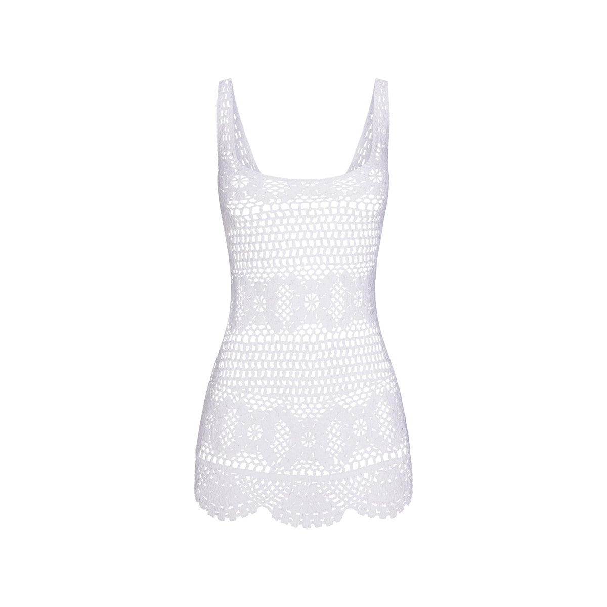 SWIM COVER-UPS CROCHET MINI TANK DRESS | SNOW