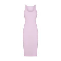 COTTON RIB TANK MIDI DRESS | SUGAR PLUM
