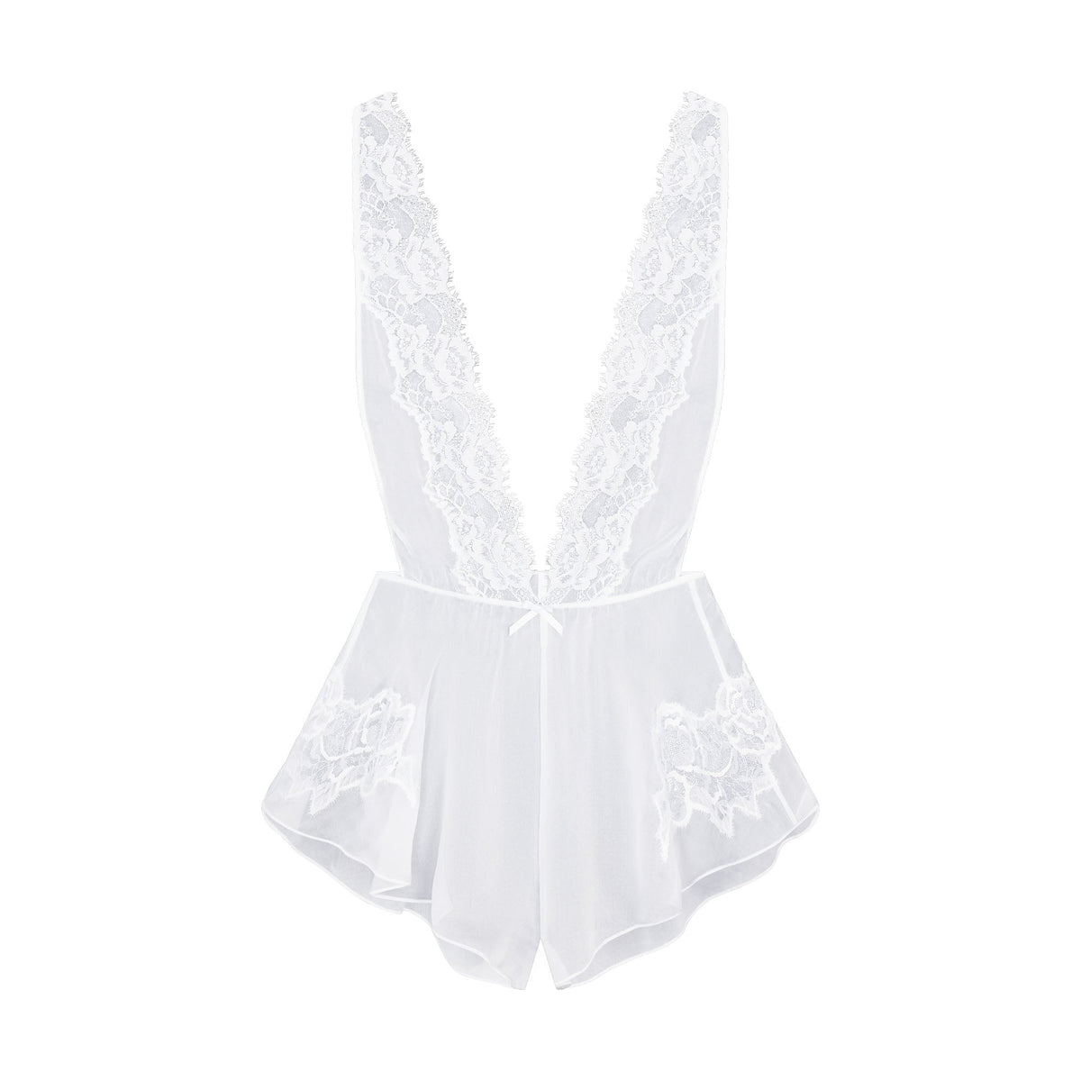 SKIMS ROMANCE PLUNGE TEDDY | IVORY