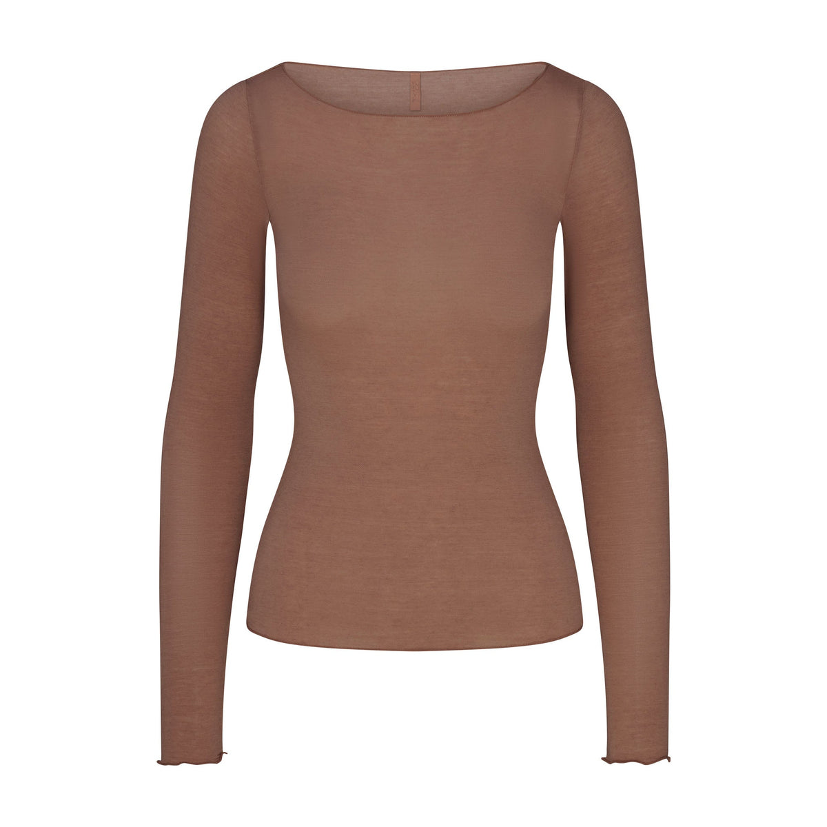 SHEER MODAL LONG SLEEVE BOATNECK TOP | SIENNA