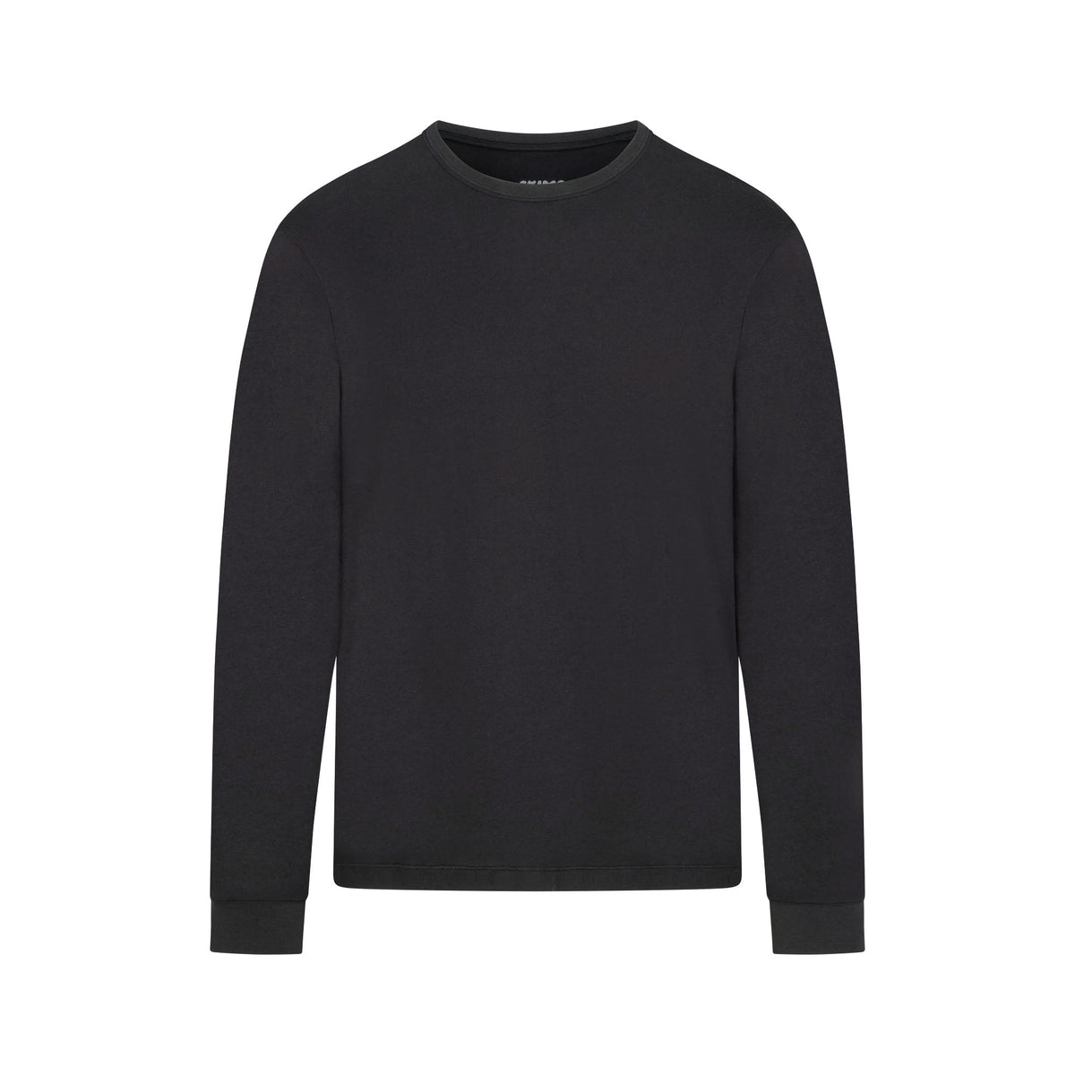 SKIMS COTTON MENS CLASSIC LONG SLEEVE T-SHIRT | ONYX