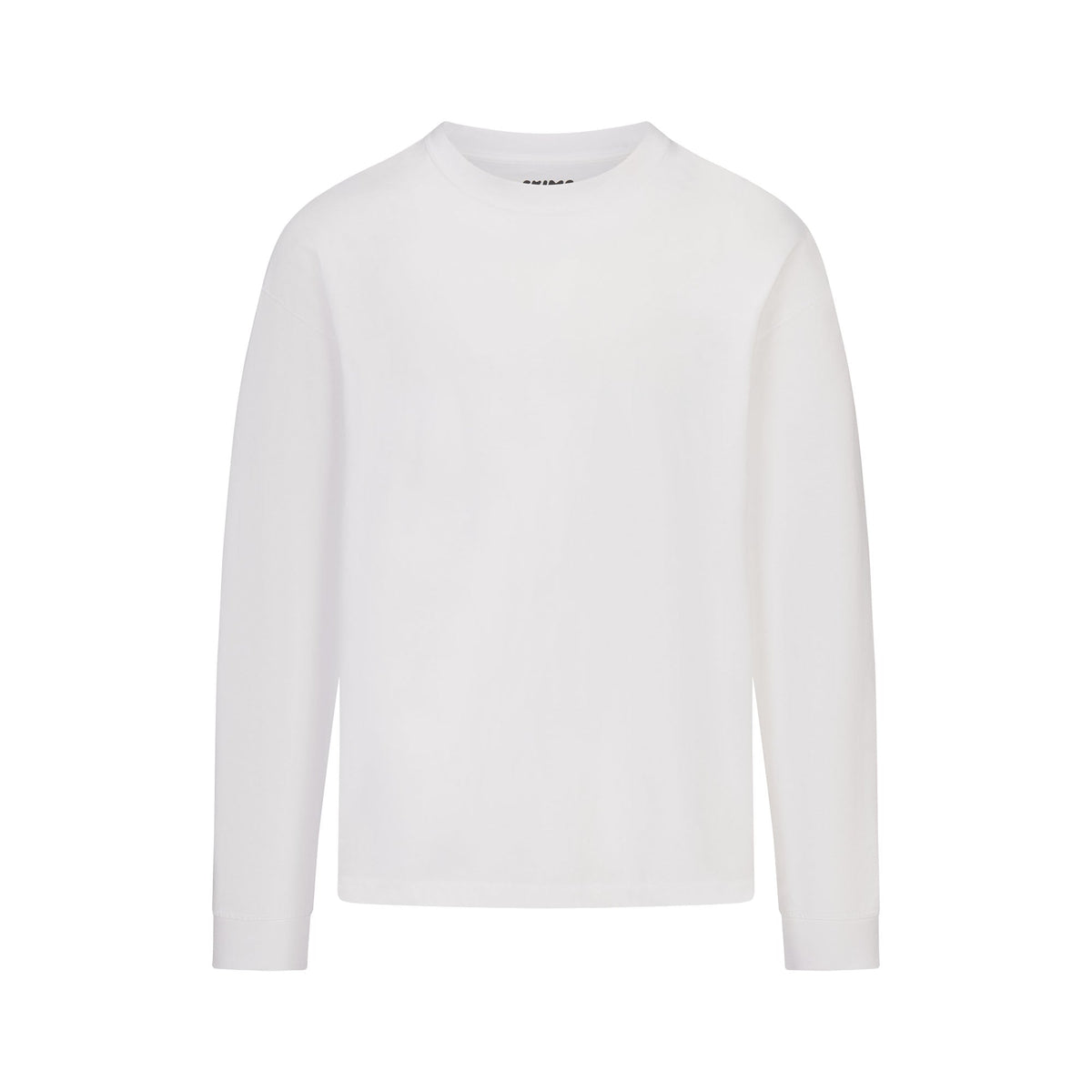 HEAVYWEIGHT COTTON MENS RELAXED LONG SLEEVE T-SHIRT | CHALK