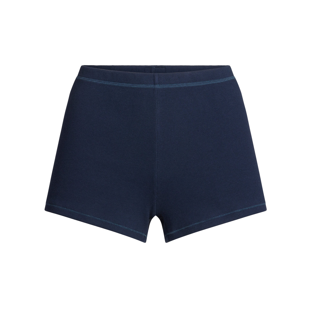 COTTON RIB LOOSE SHORT | NAVY