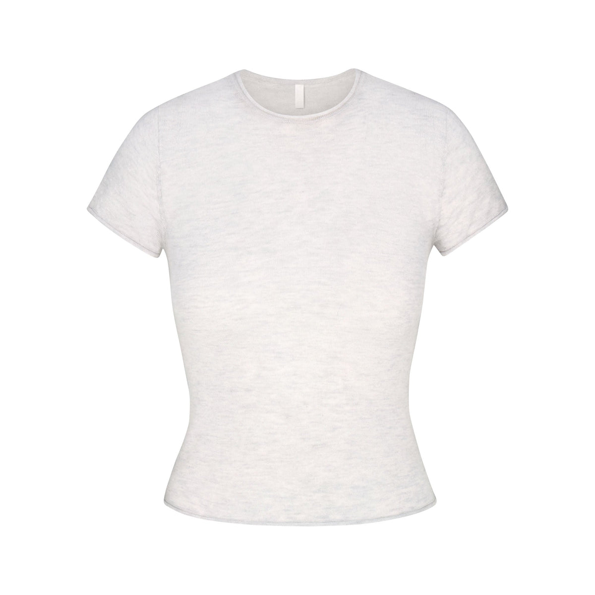 FEATHERWEIGHT CASHMERE TEE | LIGHT HEATHER GREY