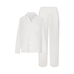 WOVEN SHINE LONG SLEEP SET | IVORY