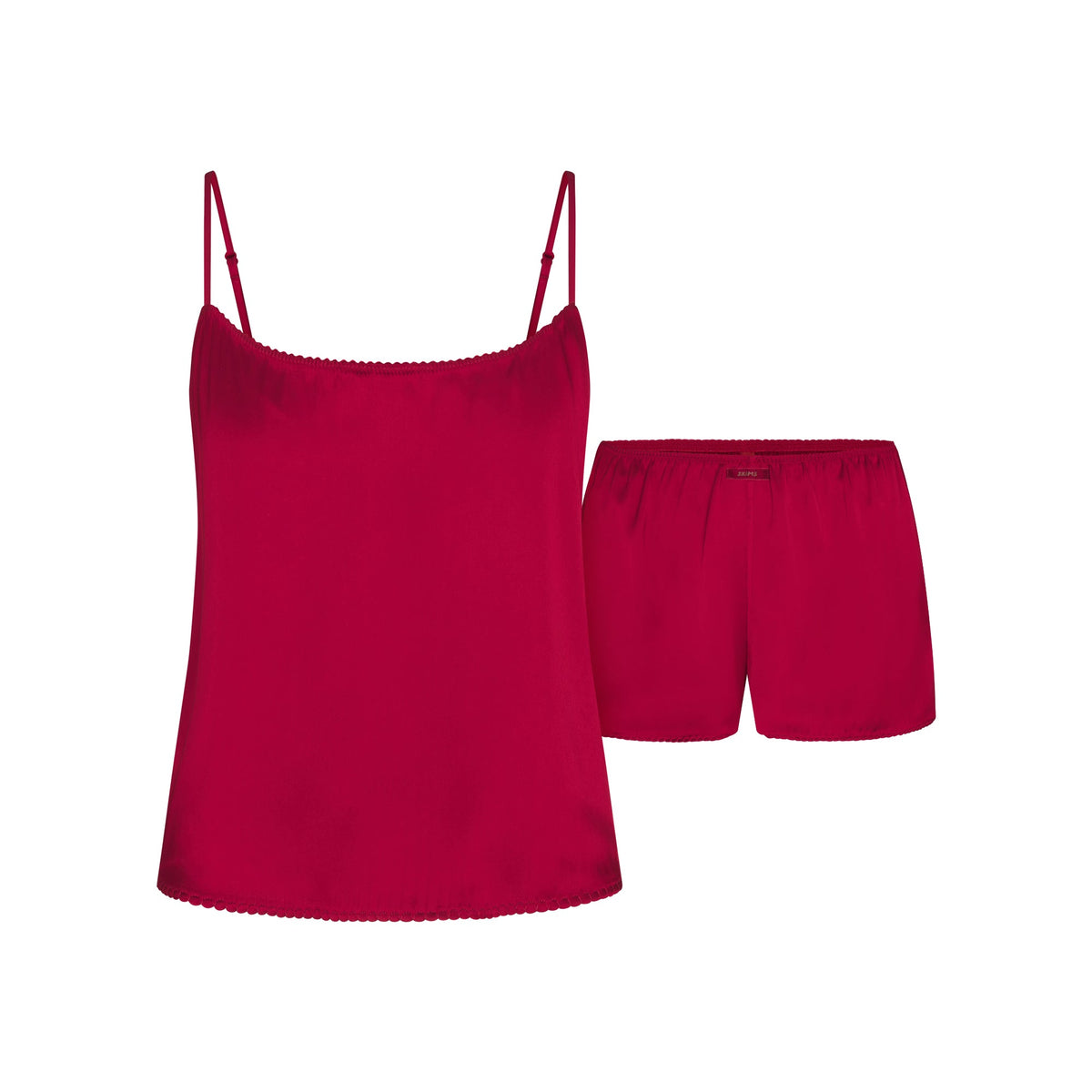 WOVEN SHINE CAMI AND SHORT SLEEP SET | BRICK