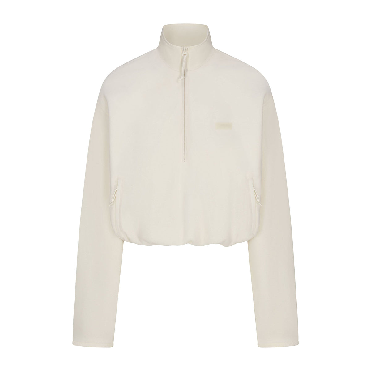 OUTDOOR FLEECE HALF ZIP PULLOVER | ECRU