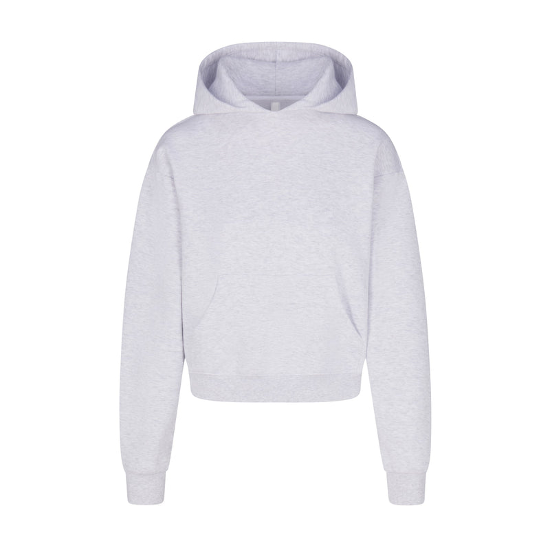 COTTON FLEECE HOODIE | LIGHT HEATHER GREY