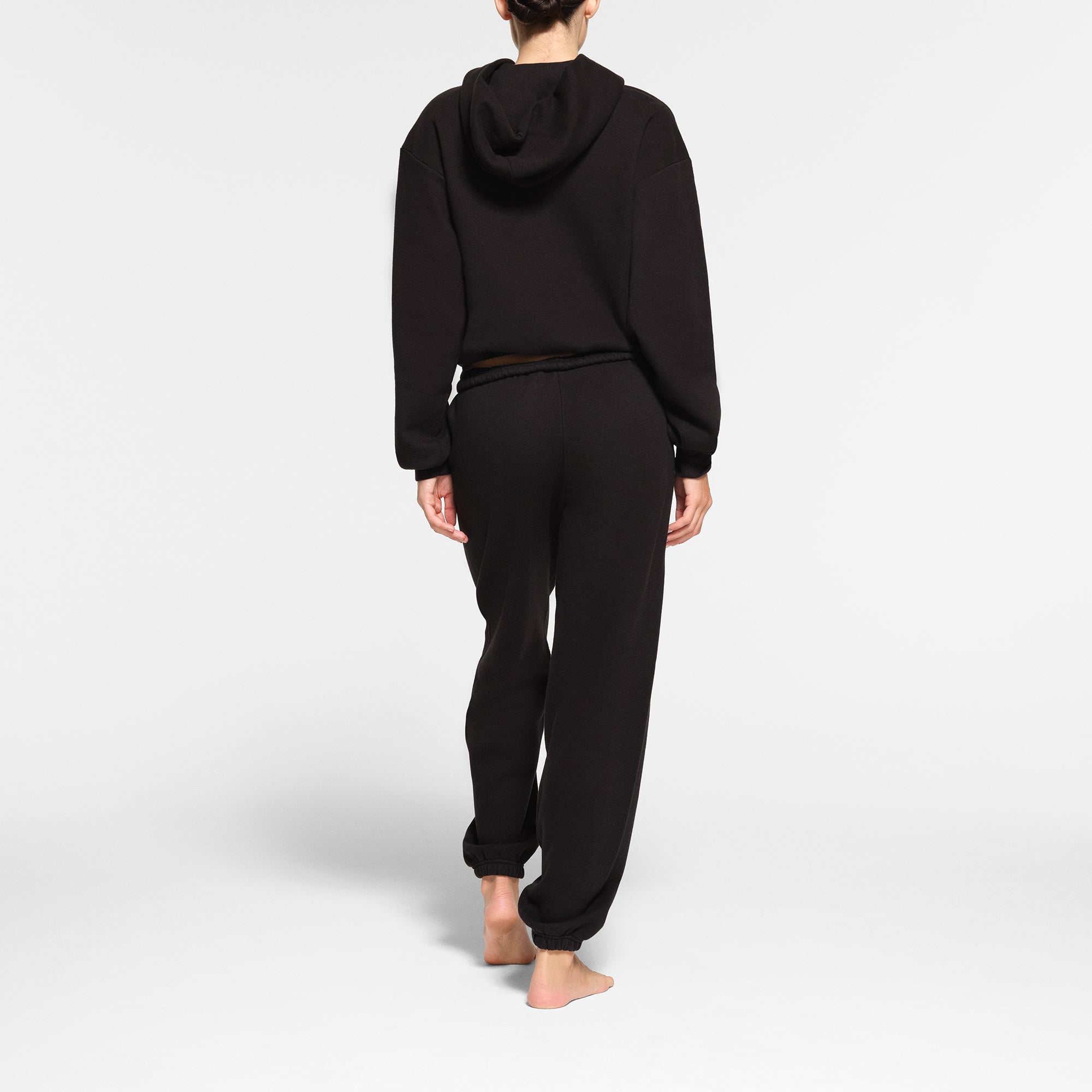 COTTON FLEECE HOODIE | ONYX