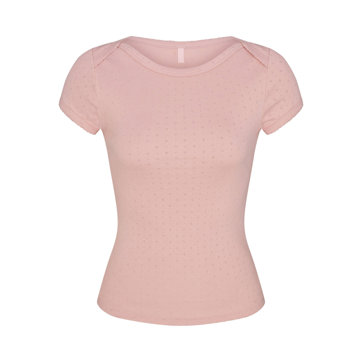 HEAVY POINTELLE BOATNECK TEE | MORGANITE