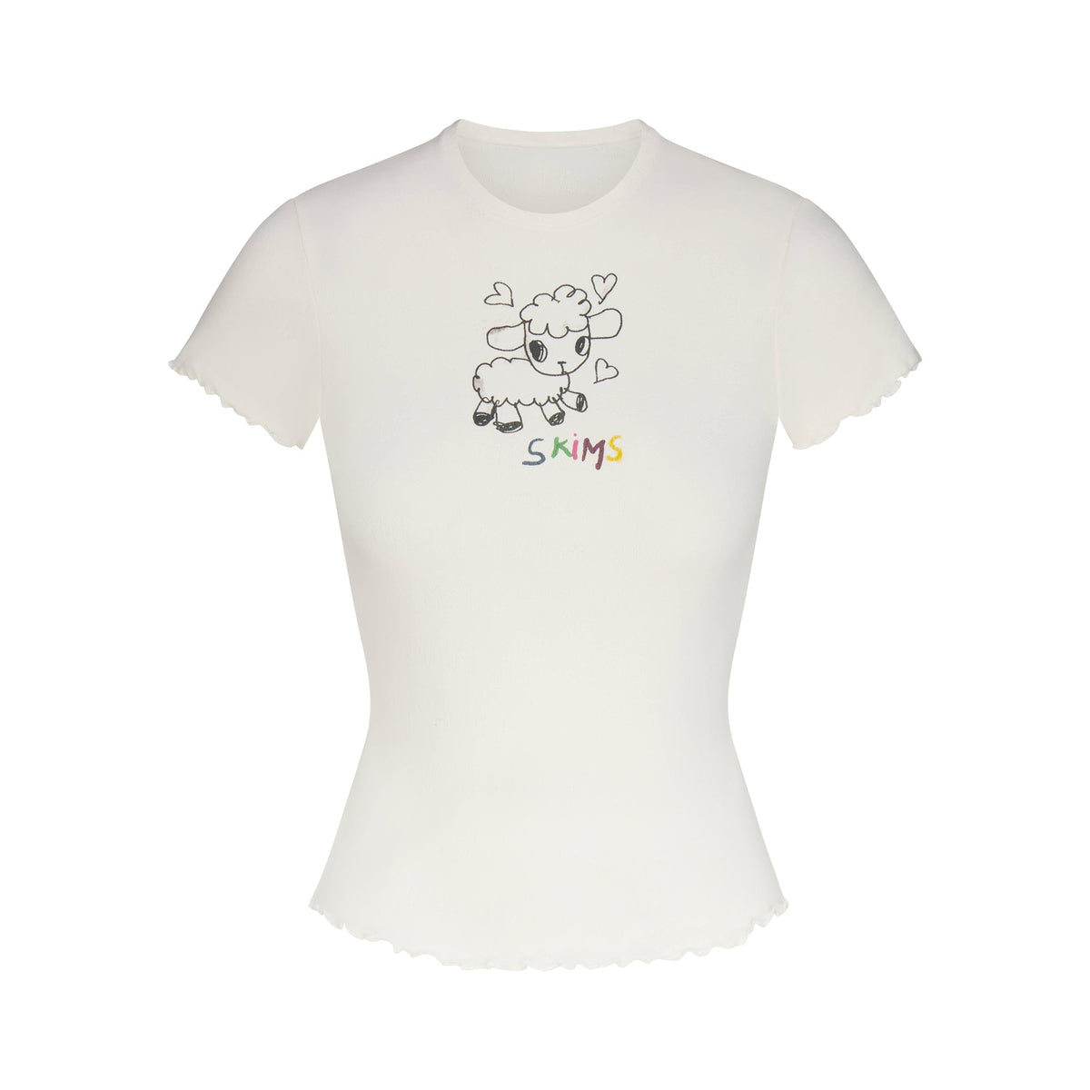 LOGO POINTELLE T-SHIRT | MARBLE HAPPY SHEEP